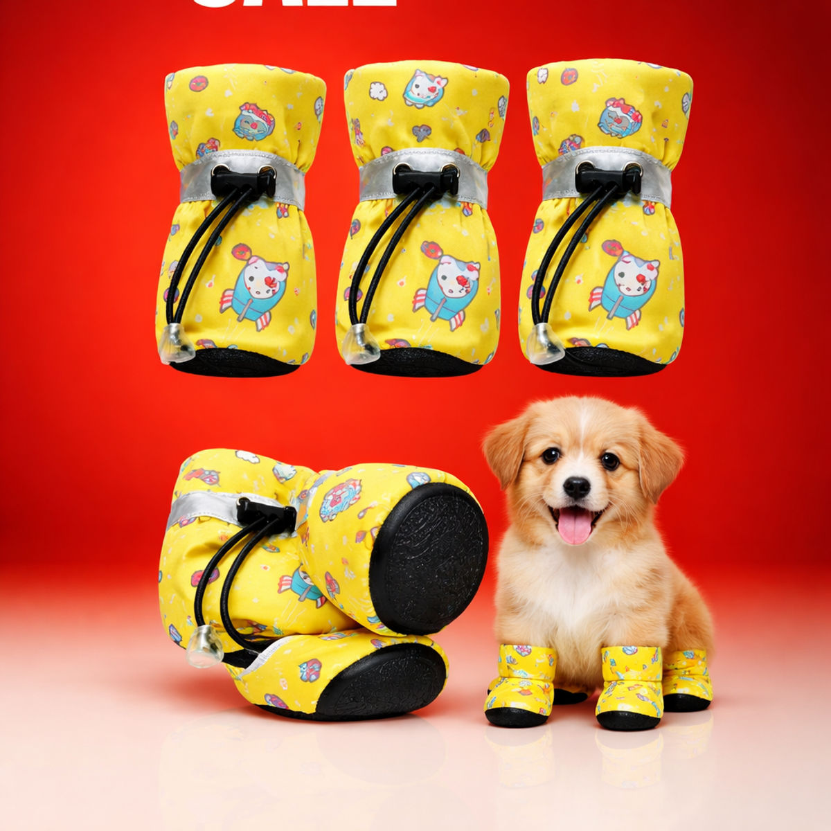Adjustable Reflective Dog Boots – Anti-Slip & Water-Resistant