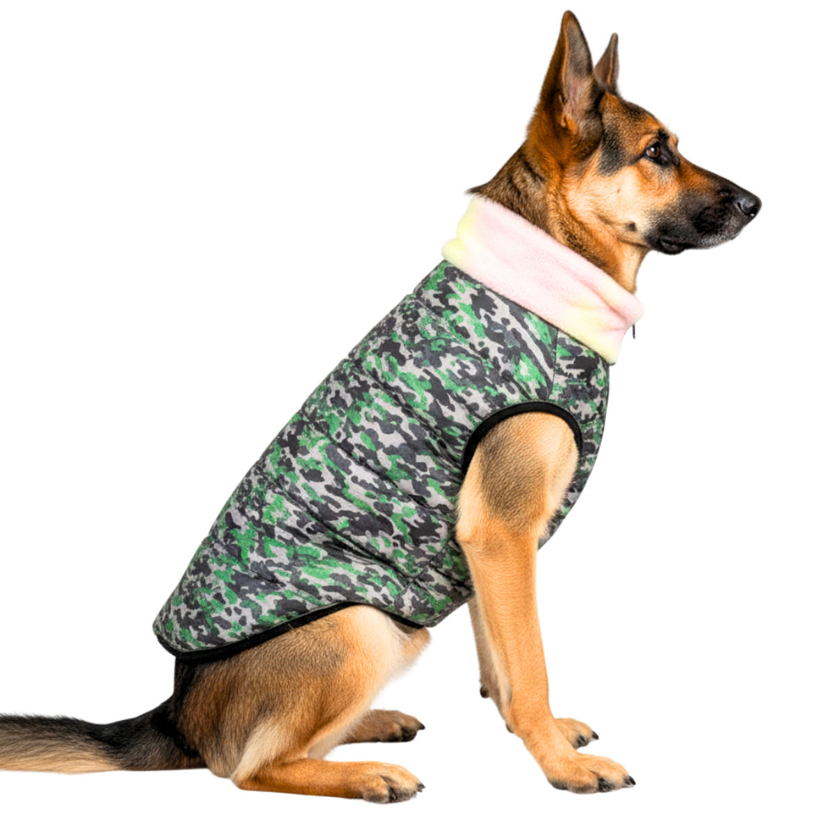 Army Camo Winter Jacket for Dogs – Waterproof & Windproof