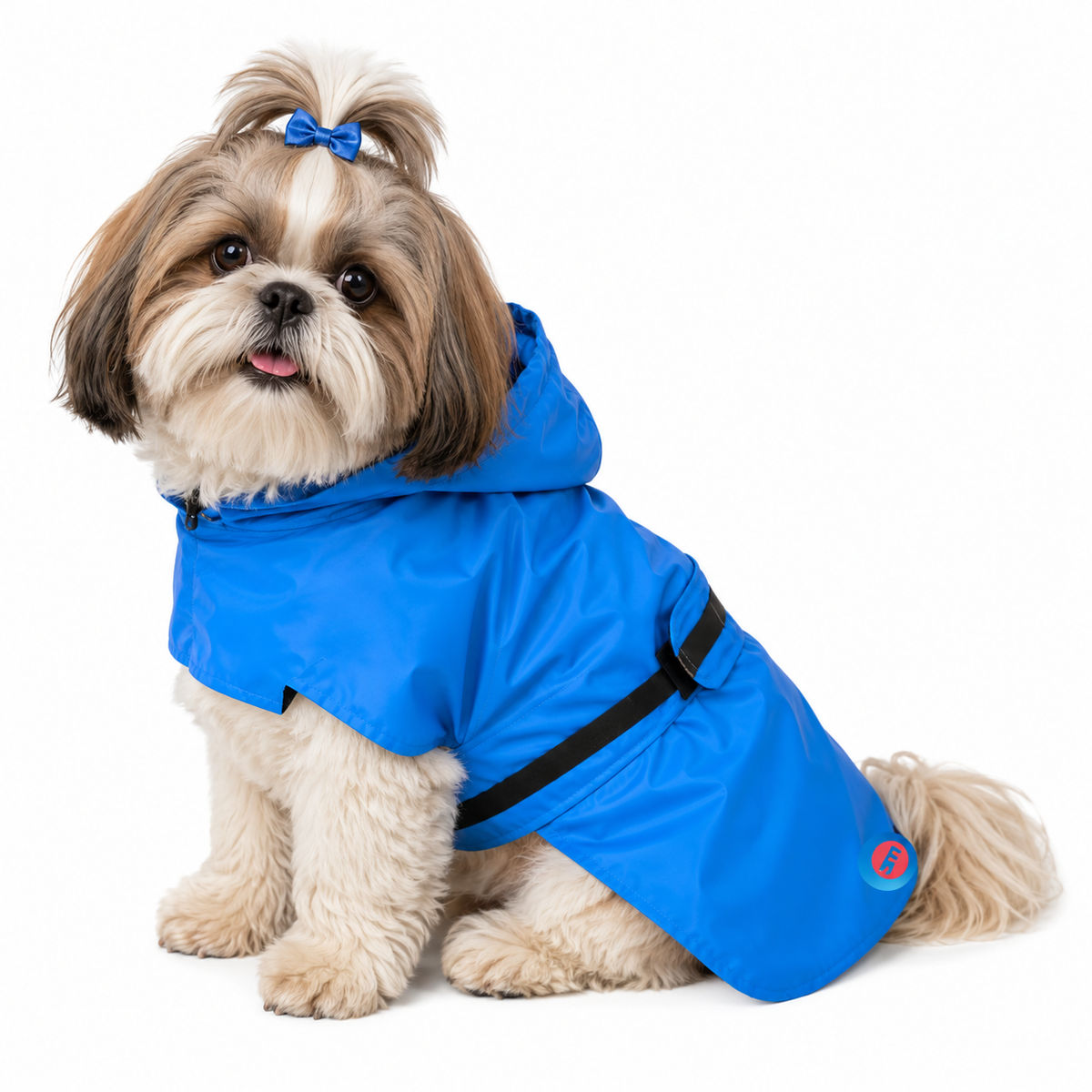 Dog Raincoat with Transparent Hood – Royal Blue