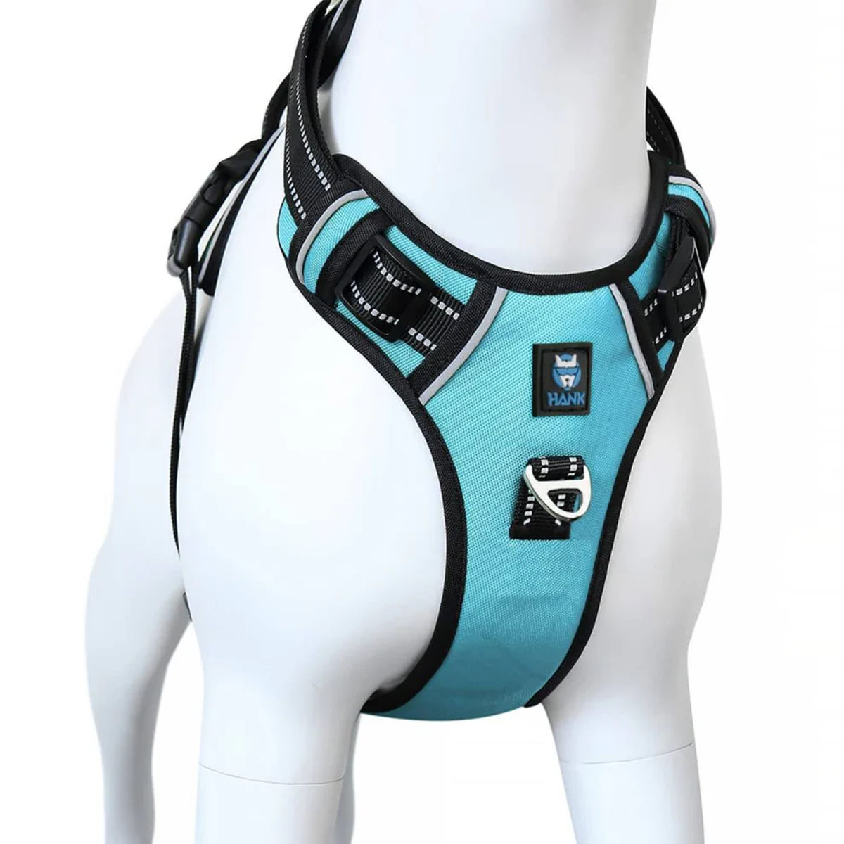HANK 3M Reflective No-Pull Dog Harness – Cyan Blue