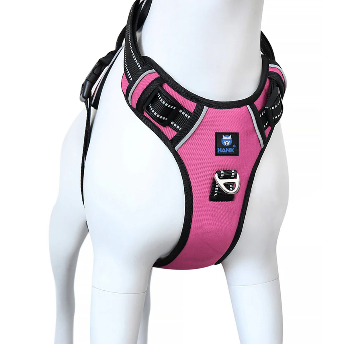 HANK 3M Reflective No-Pull Dog Harness – Pink