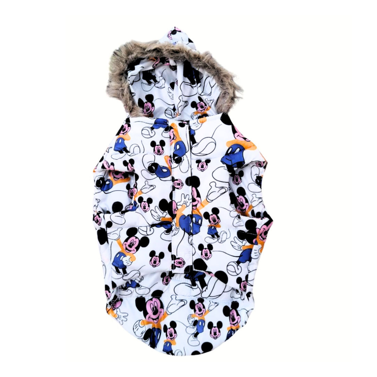 Mickey Mouse Puffer Jacket for Dogs – Waterproof, White