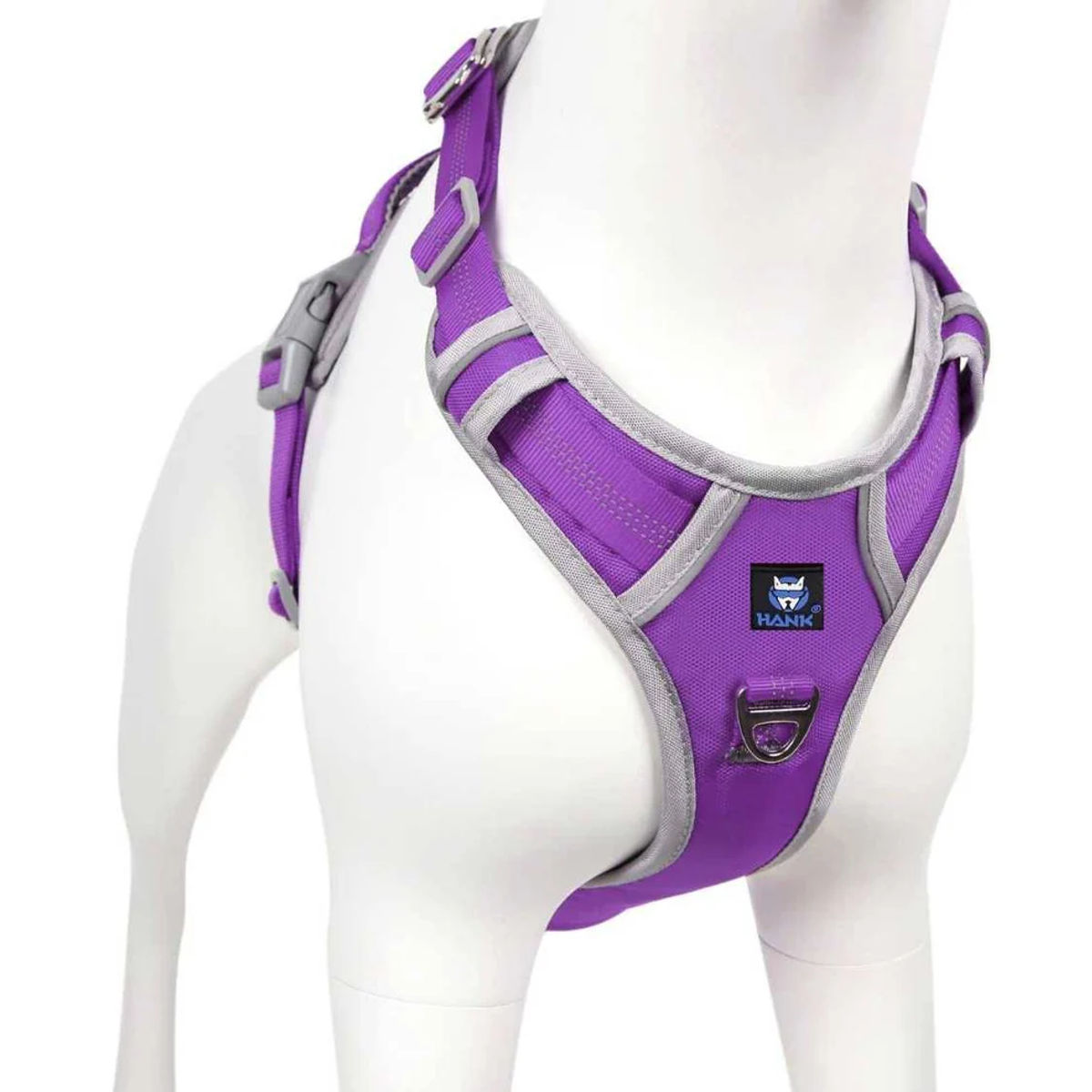 No-Pull 3M Reflective Dog Harness – Purple